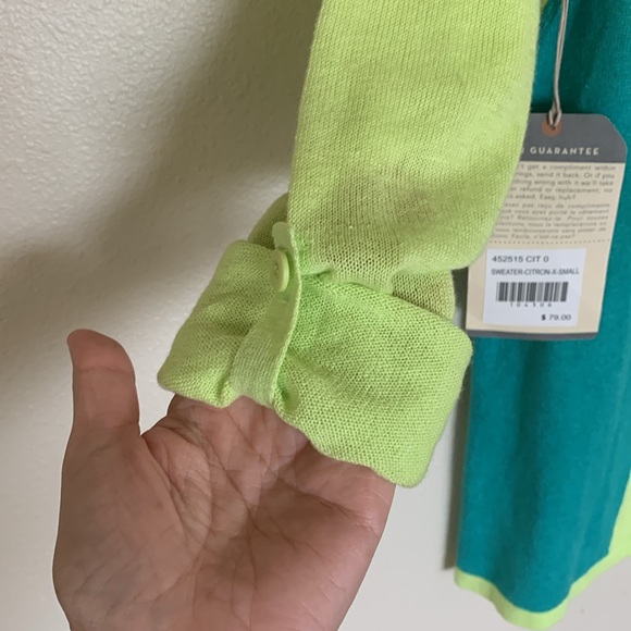 Horny Toad Linen Blend Colorblock Sweater Size XS NWT - Picture 3 of 8